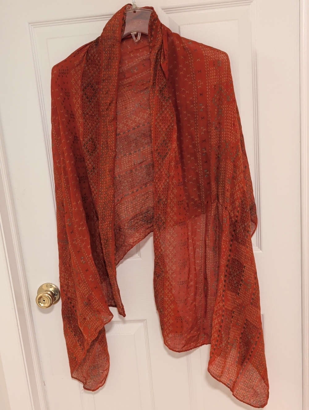 Adrienne Burnt Orange Autumn Scarf